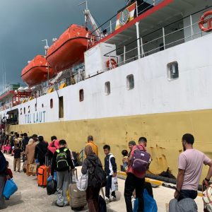 Mudik Lebaran 2026, KM Sanus 48  Angkut 276 Penumpang Tinggalkan Tanjungpinang 