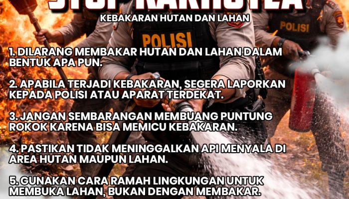 Polda Kepri Tindak Tegas Pelaku Karhutla, Diancam Pidana Penjara Hingga 15 Tahun
