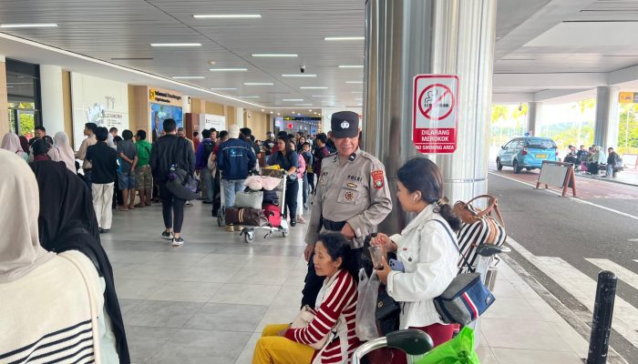 Polda Kepri Lakukan Pengamanan Arus Balik di Bandara Hang Nadim Batam