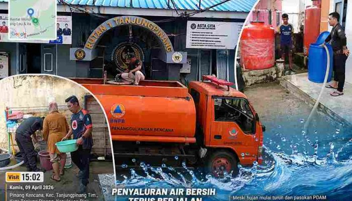 Pemko Tanjungpinang Telah Salurkan Air Bersih 894,5 Ton, Untuk Warga Terdampak Kekeringan
