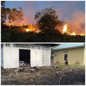 Lahan 4 Hektar dan Gudang Puskesmas di Cemaga Natuna Terbakar