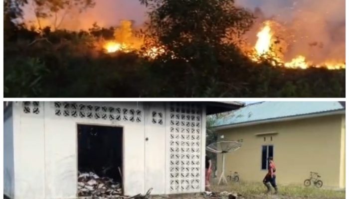 Lahan 4 Hektar dan Gudang Puskesmas di Cemaga Natuna Terbakar