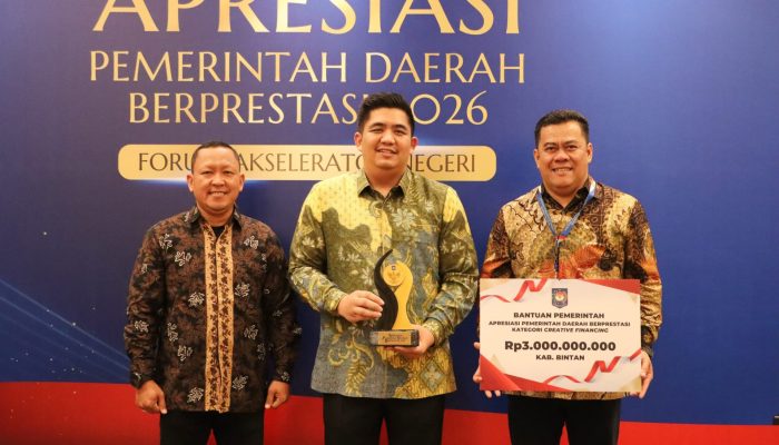 Bintan Raih Terbaik I di Ajang Apresiasi Pemerintah Daerah Berprestasi 2026