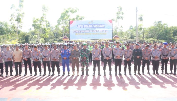 Apel Gelar Pasukan May Day 2026, Polres Bintan Siagakan Sabuk Kamtibmas 