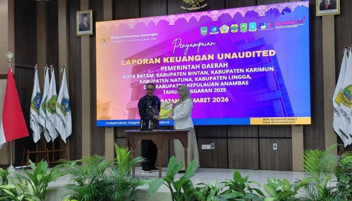 Transparansi Tata Kelola Keuangan, Wakil Bupati Natuna Serahkan LKPD Unaudited 2025 ke BPK Kepri