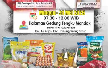 Jelang Iduladha, Pemko Tanjungpinang Akan Gelar Pasar Murah di Tengku Mandak Bincen