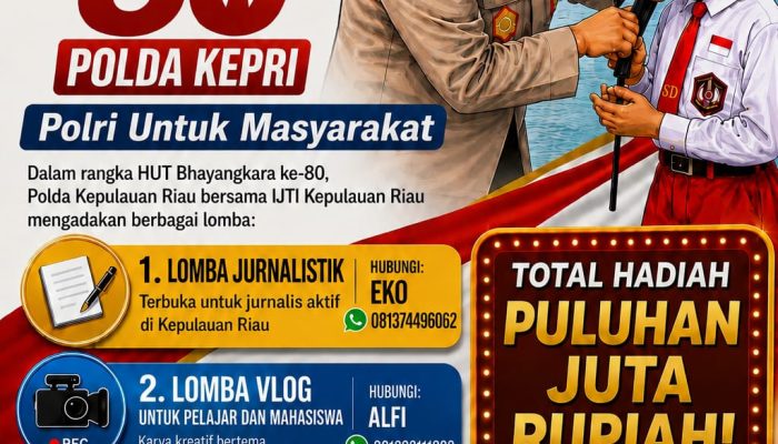 Polda Kepri Bersama IJTI Akan Gelar Perlombaan Sempena HUT Bhayangkara Ke-80