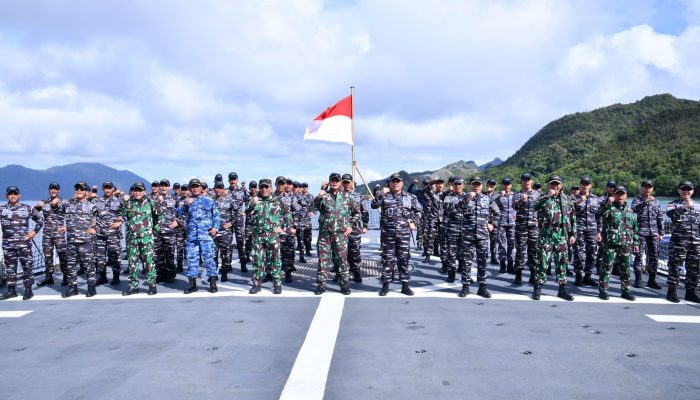 Danlanud RSA Dampingi Pangkogabwilhan I Tinjau Operasi Beladau Sakti-26 di Laut Natuna Utara