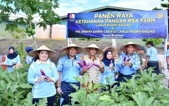 Lanud RSA Panen Raya Sayuran di RSA Farm, Perkuat Ketahanan Pangan di Natuna