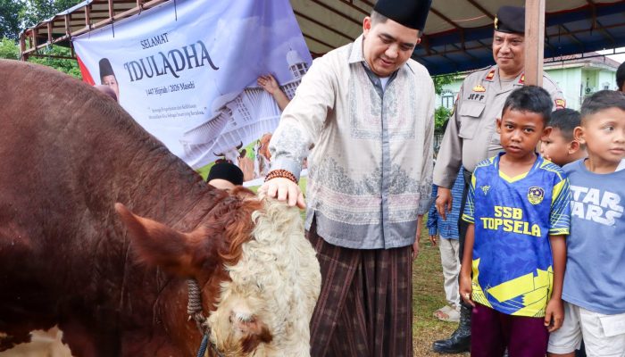 Sholat Iduladha 1447 H, Bupati Bintan Serahkan Sapi Banpres Untuk Masjid Jami’ Al Hidayah Toapaya