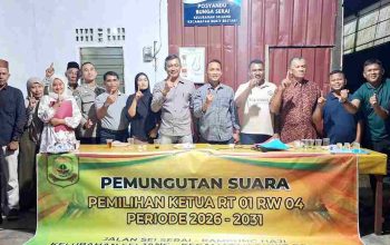 Pemilihan RT 01 RW 04 Sei Jang Tanjungpinang Tanpa Pemungutan Suara
