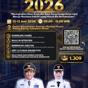 Job Fair Bintan 2026 Dibuka, Tersedia 1.309 Lowongan Pekerjaan Bagi Pencari Kerja