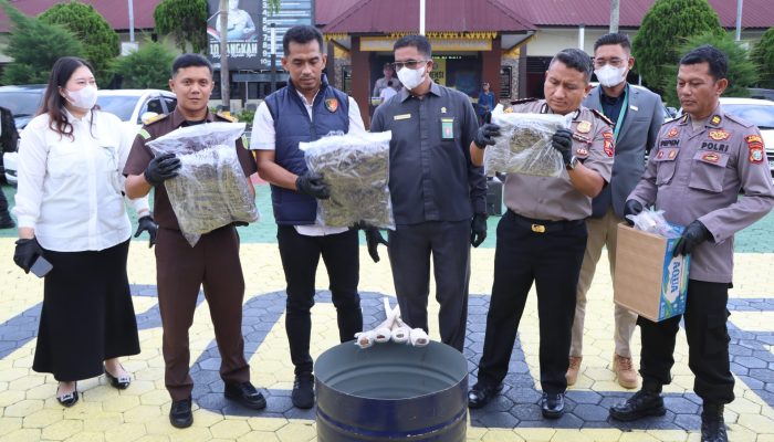 April-Juni 2026, Polresta Tanjungpinang Musnahkan BB Sabu 4,65 Kg dan Ganja 4,56 Kg