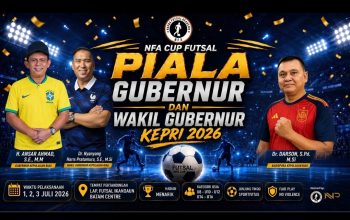 Turnamen Futsal Gubernur dan Wagub Kepri Cup Digelar 1-3 Juli 2026 di Batam