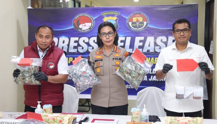 Periode 22 Juni-29 Juni 2026, Polda Kepri Ungkap 10 Kasus Narkoba 13 Tersangka   ‎