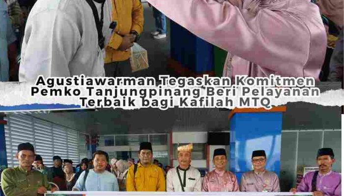 Kedatangan 46 Kafilah Kabupaten Lingga Disambut Kadis Perkim dan BPPRD di Pelabuhan SBP