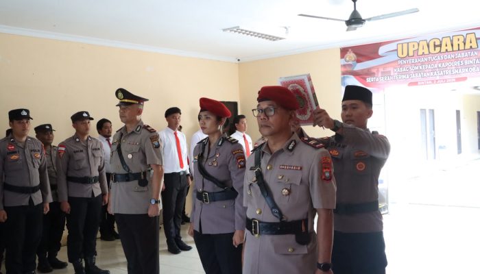 IPTU Onny Chandra, S.I.P., Dilantik Sebagai Kasat Resnarkoba Polres Bintan
