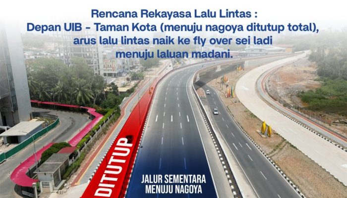 Rekonstruksi Jalan Gajah Mada, BP Batam : Rekayasa Lalu Lintas Diterapkan Bertahap 