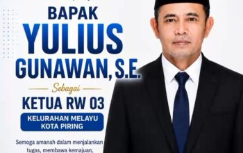 Peroleh 105 Suara, Yulius Gunawan Terpilih Ketua RW 03 Kelurahan Melayu Kota Piring
