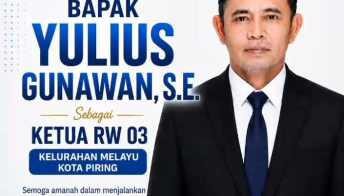 Peroleh 105 Suara, Yulius Gunawan Terpilih Ketua RW 03 Kelurahan Melayu Kota Piring