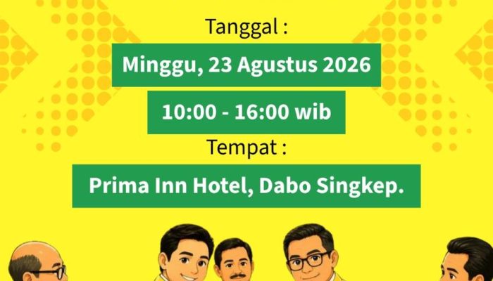 DPD Golkar Lingga Buka Penjaringan Bakal Calon Ketua Hanya Sehari
