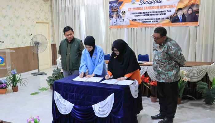 Keluarga Tangguh Bencana, PKK-BPBD Bintan Teken Perjanjian Kerja Sama