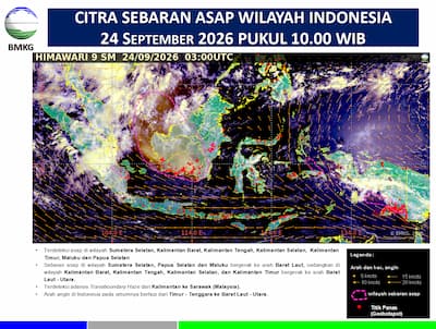 BMKG : Natuna, Anambas, Tambelan Masih Terdampak Kabut Asap Dari Kalimantan