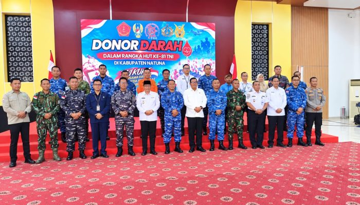 Wabup Natuna Apresiasi Jajaran TNI Gelar Aksi Donor Darah Sempena HUT Ke-81 TNI