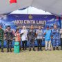 TNI AL Bersama Masyarakat Goro Bersihkan Tepi Laut Tanjungpinang, Sempena HUT Ke-81 TNI AL