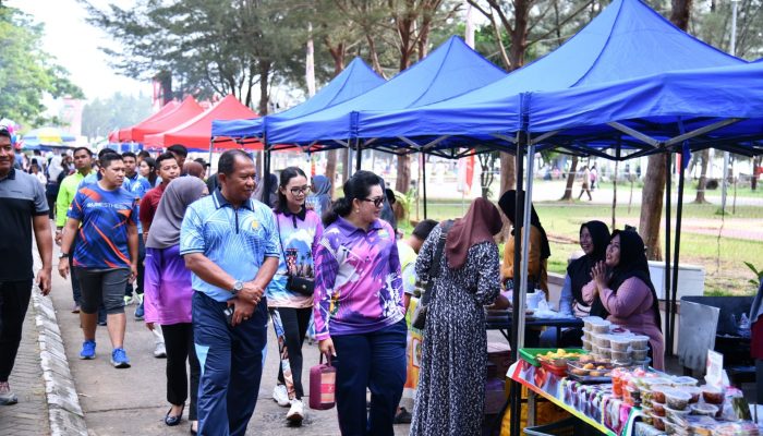 Danlanud RSA dan Ketua PIA AG Tinjau UMKM Pasar Minggu Ria Natuna