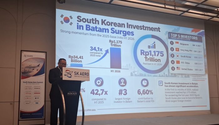 Investor Asing Terbesar Ketiga Di Batam, Realisasi Investasi Korea Tembus USD65,1 Juta