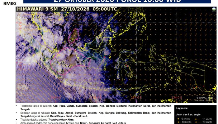 BMKG : Kabut Asap Berkurang, Waspada Hujan Disertai Petir Dan Angin Kencang